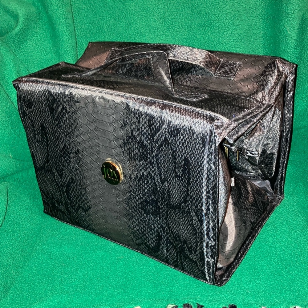 Joy Mangano Black Textured Professional Cosmetic Case